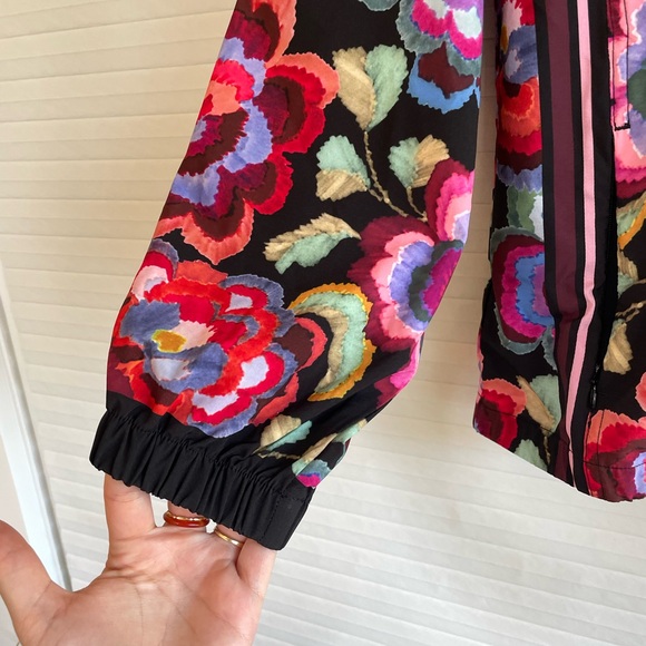 Johnny Was Floral Athletic Jacket - Picture 6 of 12